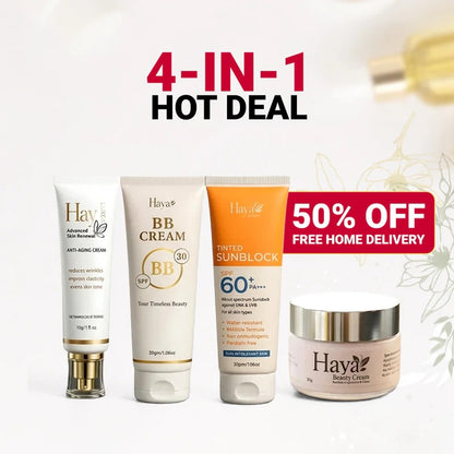Haya By Rabi 4-IN-1 Hot Deal (Ultra Beauty Cream - BB Cream - Sunblock - Antiaging Cream)