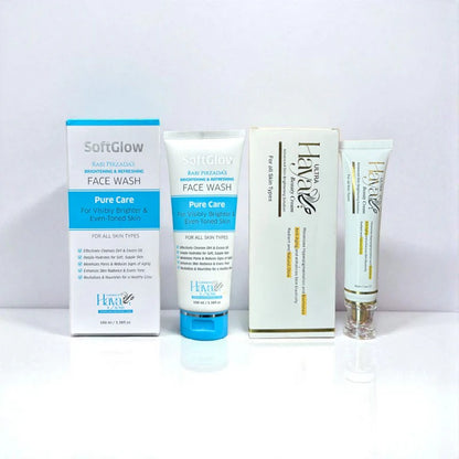 Haya by Rabi Ultra Glow 4-in-1 Hot Deal (Face Wash - Ultra Beauty Cream - Glutathione Serum - Sunblock)